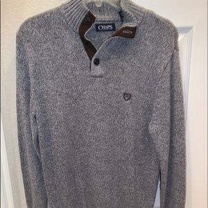 Chaps Button Mock Sweater